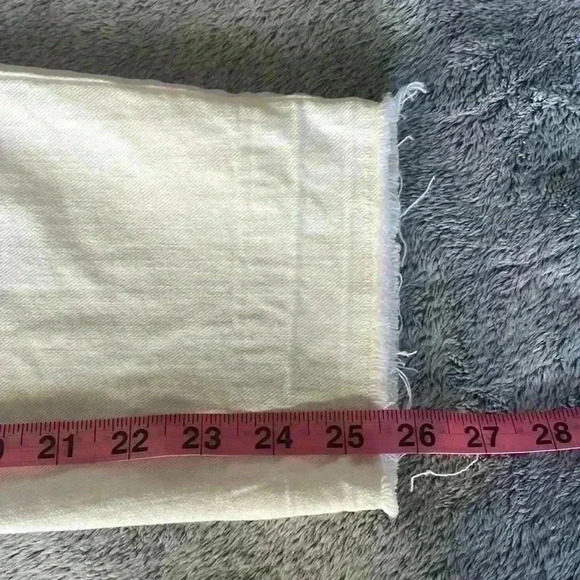 Luisa Cerano Soft Raw Hem Skinny Jeans White Size 8 - Picture 12 of 13